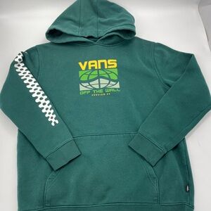 Vans Green Hoodie with Yellow & Lime Graphic